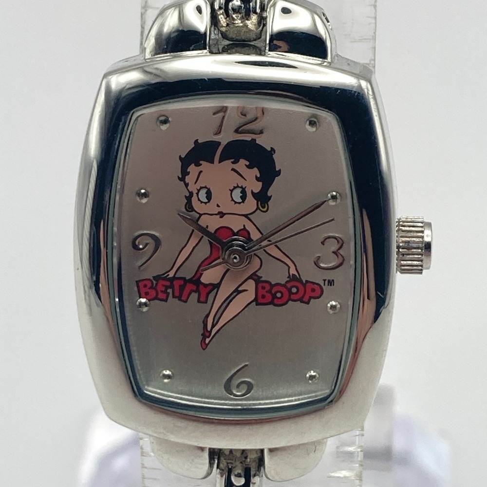 Vintage Betty Boop Women's Watch 19mm Silver Tone Valdawn New Battery 6.5" 2004